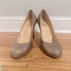 Christian Louboutin Sparkling Gold Heels